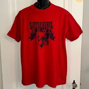 Vintage Ole‎ Miss Little Rebel Bowl red cotton/polyester short sleeve T-shirt